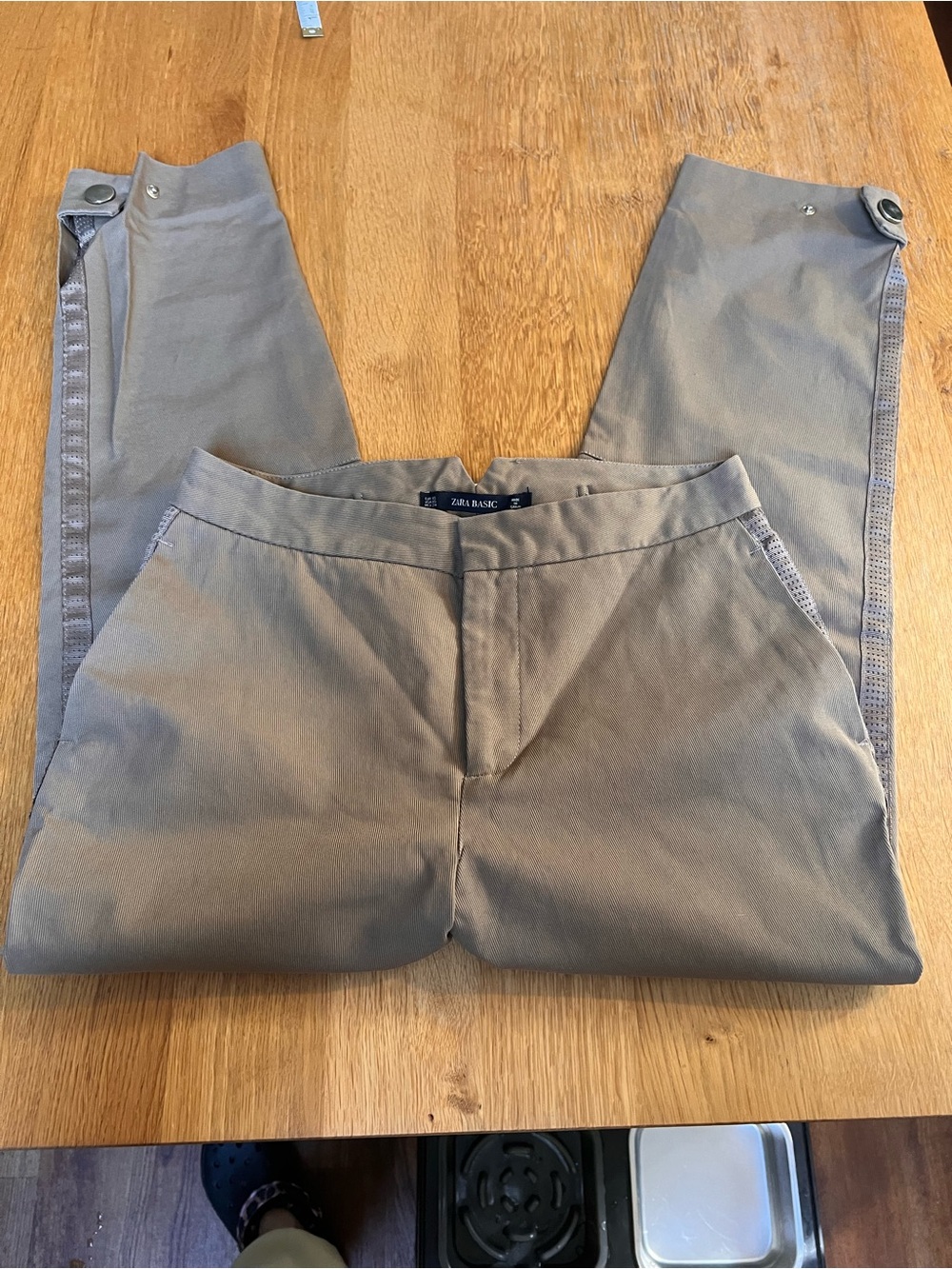 Zara. Womens cuffed Chinos
